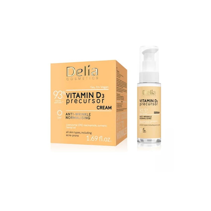 ديليا كوزمتكس سيروم فيتامين D3 (30 مل) + كريم فيتامين D3 (50 | face-cream | skin-serum | specialoffer | delia | face-care