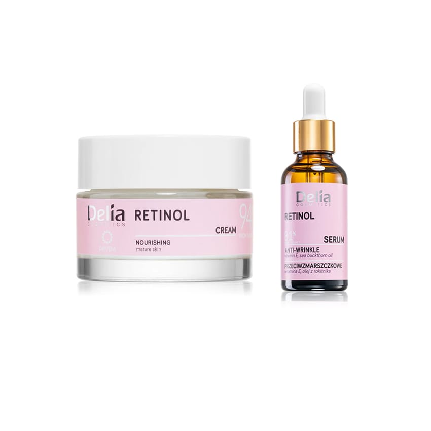 ديليا سيروم الريتينول (30 مل) + كريم نهاري بالريتينول (50 م | skin-serum | specialoffer | skin-care | delia | face-care | retinol