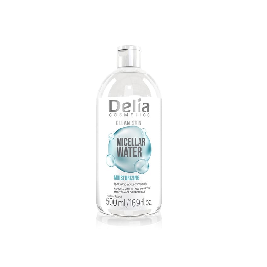 ديليا كوزمتكس – ماء ميسيلار مرطّب لتنظيف البشرة 500 مل | micellar-water | skin-care | delia