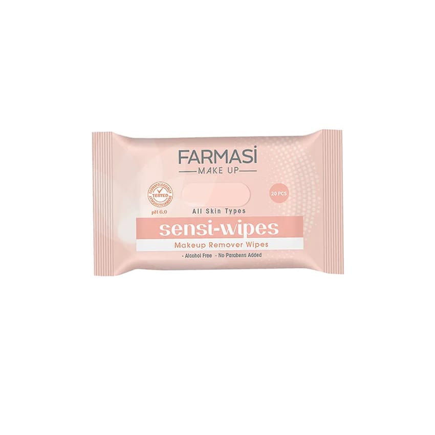 فارماسي سينسي-وايبس – مناديل إزالة المكياج - 20 منديل | wet-wipes | makeup-remover | farmasi | face-care