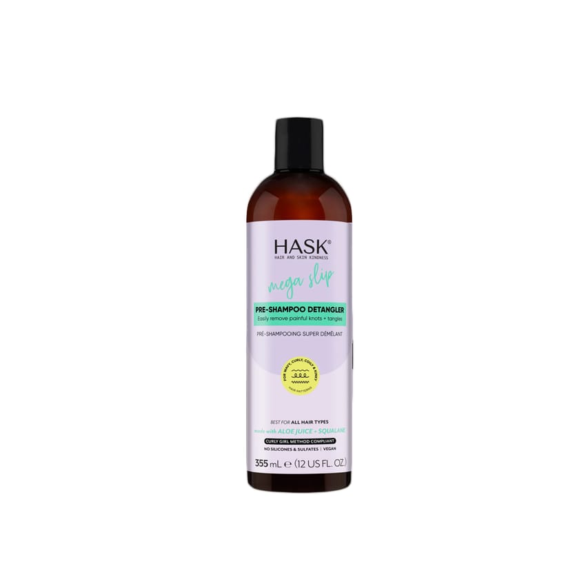 Hask Pre-Shampoo Mega Slip Detangler with Aloe Juice & Squalane – 355ml