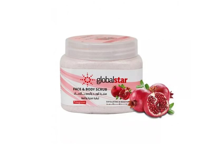 سكراب الوجه والجسم بالرمان من جلوبال ستار – 500 مل | body-care | body-scrub