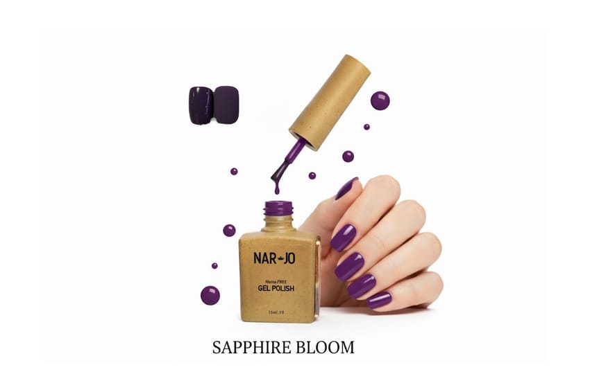 NARJO Gel Polish - SAPPHIRE BLOOM Royal Color Elegance (Hema Free)