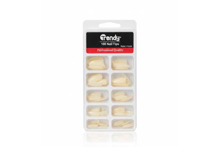Trendy 100 Nail Tips – Oval Shape White | nail-extensions | nail-tools | fake-nails | nail-care | d5%