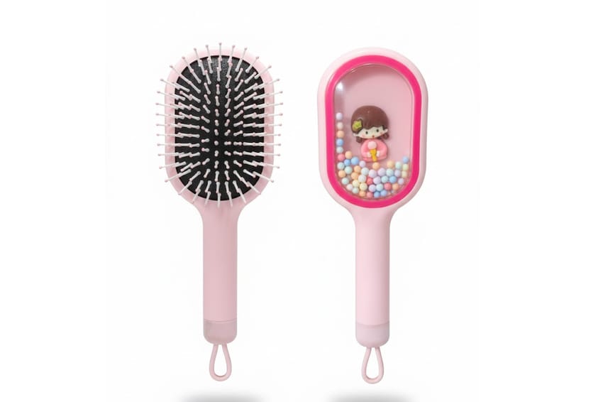 Pink Paddle Hairbrush Set for Kids – Decorative & Functional | hair-brushes | kids | hair-care