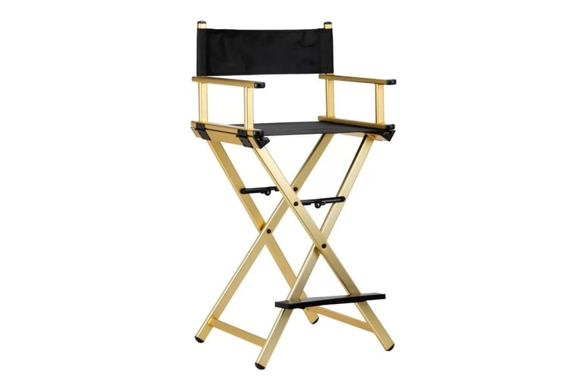 Gold Aluminum Makeup Chair – Luxury & Foldable | makeup | furniture