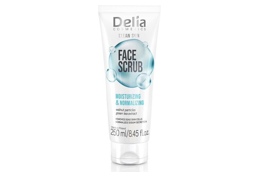 ديليا – مقشّر الوجه المرطّب والمنظِّم 250 مل | scrub | face-wash | skin-care | delia