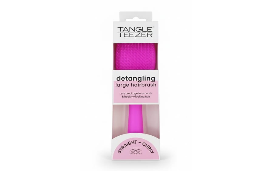 Tangle Teezer Detangling Large Hairbrush – Straight to Curly Hair – Fuchsia