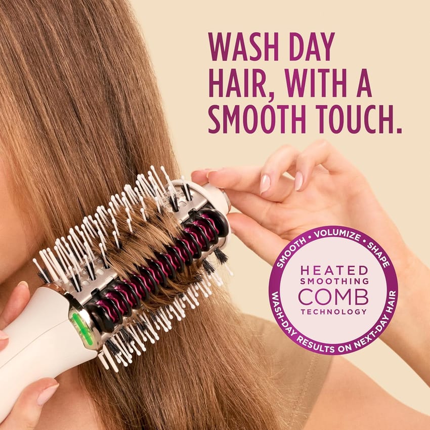 Shark Ninja HT212 SmoothStyle Heated Comb + Blow Dryer Brush with Heat Resistant Storage Bag, Dual Mode, for All Hair Types, SilkShark HT212 SmoothStyle Heated Comb + Blow Dryer Brush with He product thumbnail 6