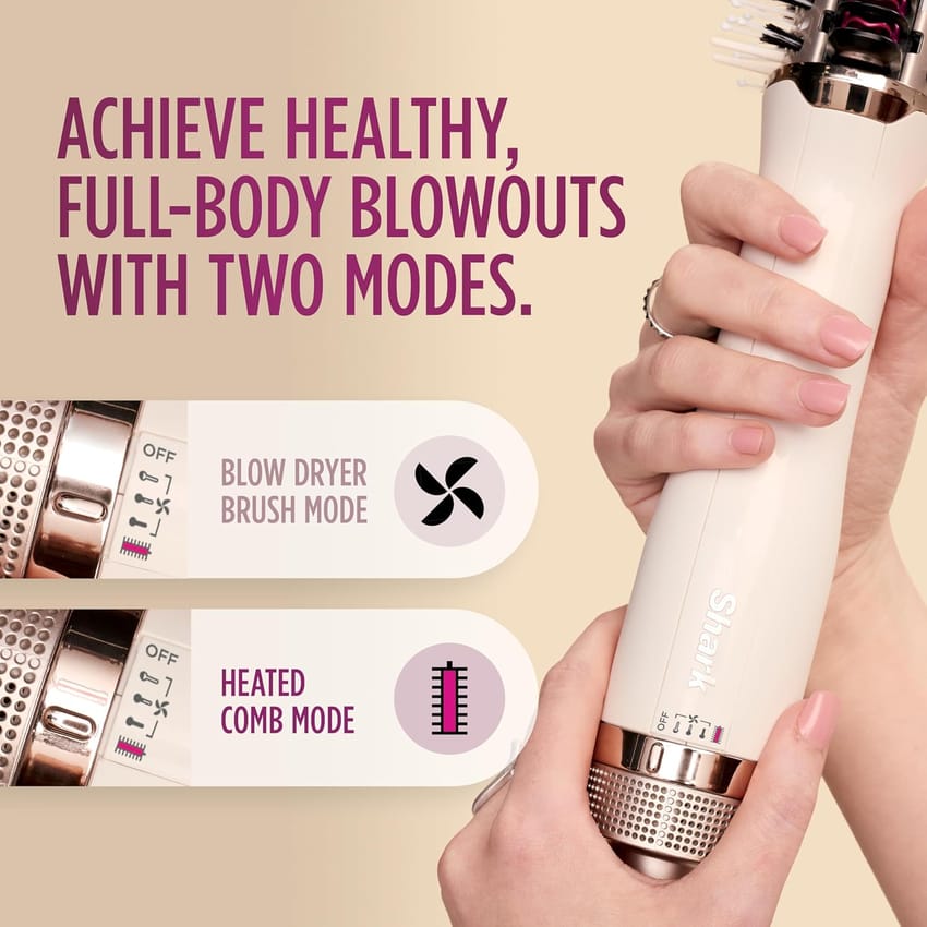 Shark Ninja HT212 SmoothStyle Heated Comb + Blow Dryer Brush with Heat Resistant Storage Bag, Dual Mode, for All Hair Types, SilkShark HT212 SmoothStyle Heated Comb + Blow Dryer Brush with He product thumbnail 5