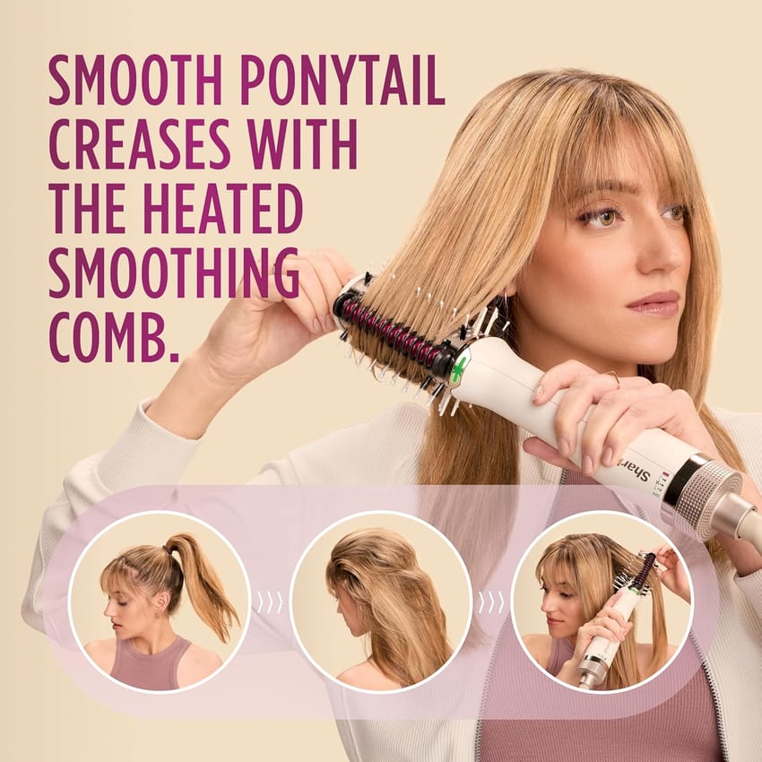 Shark Ninja HT212 SmoothStyle Heated Comb + Blow Dryer Brush with Heat Resistant Storage Bag, Dual Mode, for All Hair Types, SilkShark HT212 SmoothStyle Heated Comb + Blow Dryer Brush with He product thumbnail 2