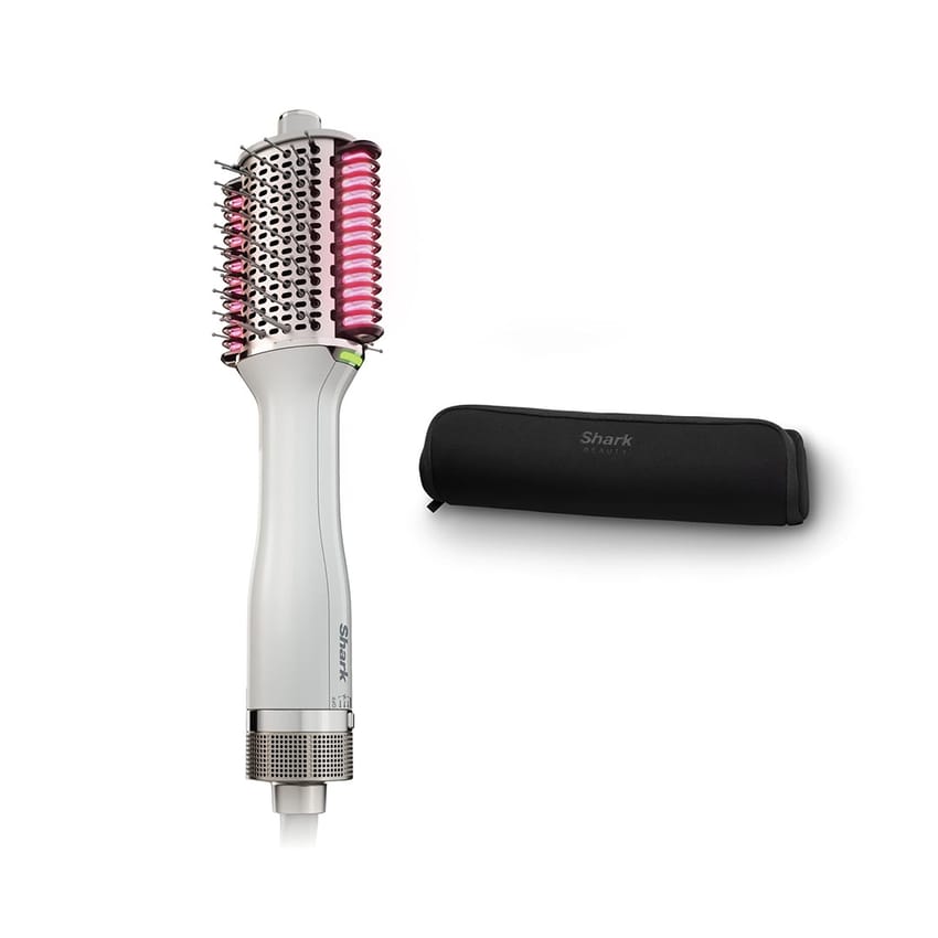 Shark Ninja HT212 SmoothStyle Heated Comb + Blow Dryer Brush with Heat Resistant Storage Bag, Dual Mode, for All Hair Types, SilkShark HT212 SmoothStyle Heated Comb + Blow Dryer Brush with He