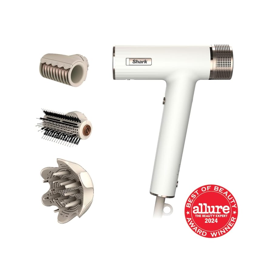 Shark Hair Dryer SpeedStyle RapidGloss Finisher and High-Velocity, Ionic Hair Blow Dryer with IQ Speed Styling and Drying Suite, No Heat Damage, Best for Curly and Coily Hair, Silk, HD332 product thumbnail 2