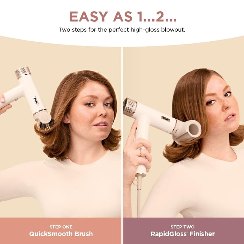 Shark Hair Dryer SpeedStyle RapidGloss Finisher and High-Velocity, Ionic Hair Blow Dryer with IQ Speed Styling and Drying Suite, No Heat Damage, Best for Curly and Coily Hair, Silk, HD332 product thumbnail 4