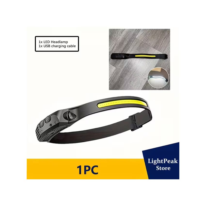 Bright COB Headlamp, Outdoor Portable Motion Sensor Headligh | tattoo-tools | tools | eyelashes | nail-tools | hair-tools | eyelash-tools