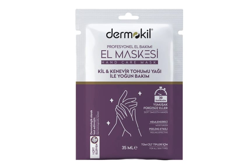 ديرموكيل ماسك العناية باليدين بالطين وزيت بذور القنب – 35 مل | hand-cream | dermokil