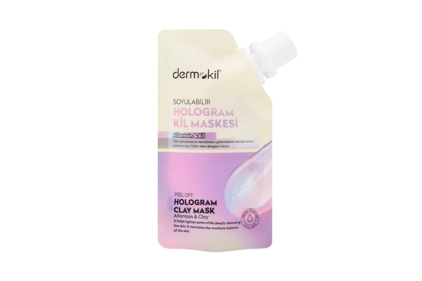 قناع ديرموكيل الهولوجرامي الطيني القابل للتقشير – 50 مل | peeling | face-mask | dermokil | face-care