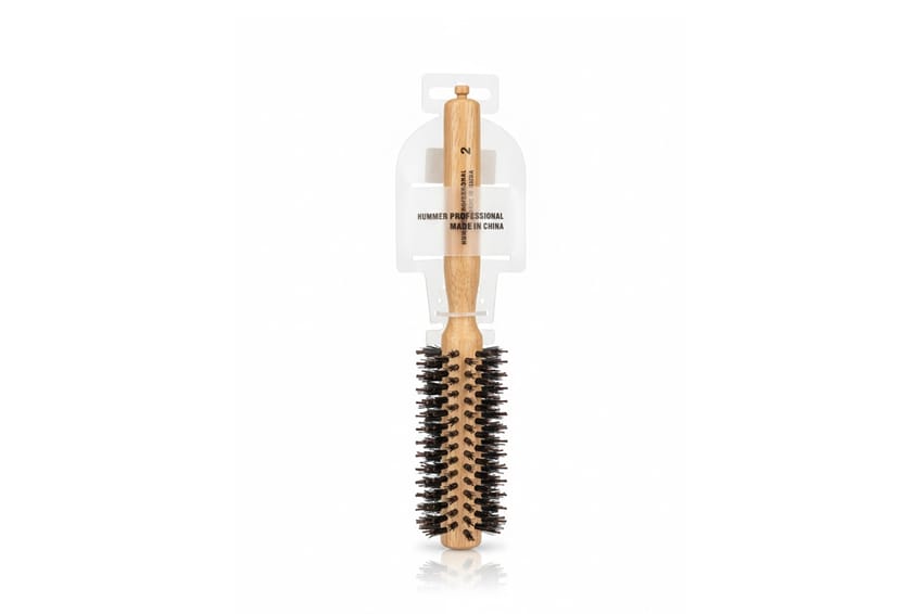 HUMMER Professional Medium Round Wood Brush – Size 2