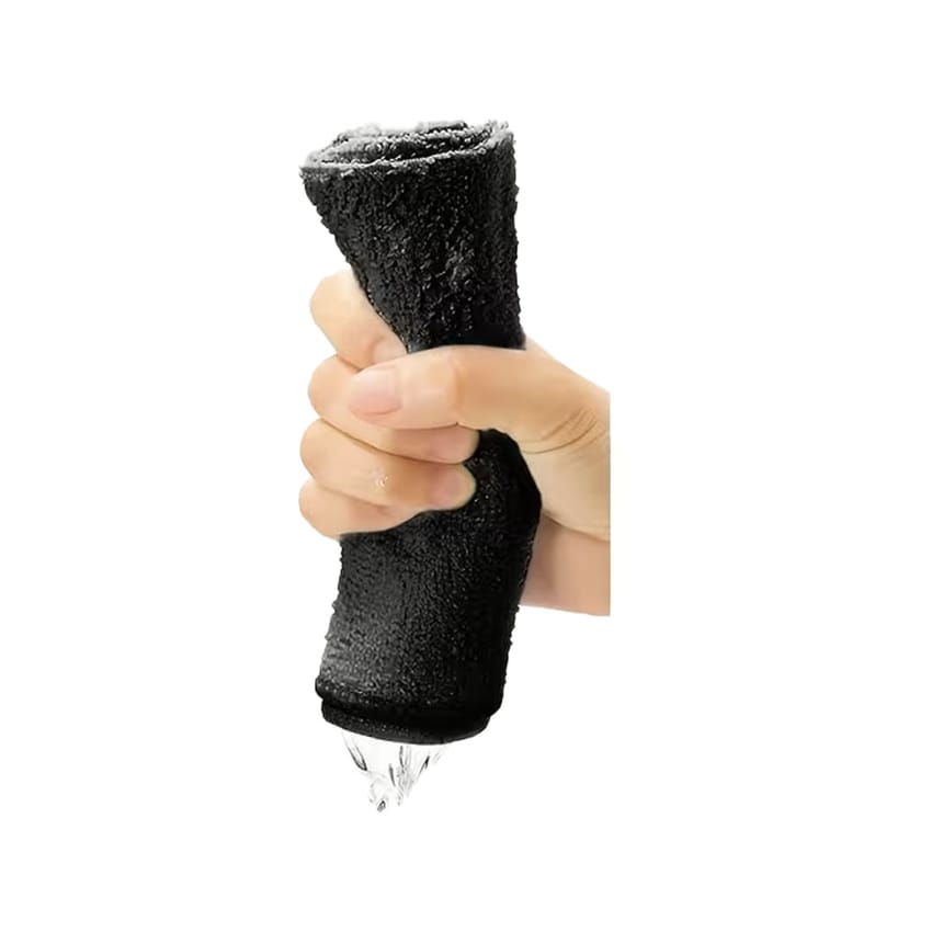 Super Soft Microfiber Cleaning Cloths - Lightweight, Square, Black, Perfect for Car Detailing And Household Use in The Kitchen, Bathroom, Bedroom, And Living Room 1 Piece