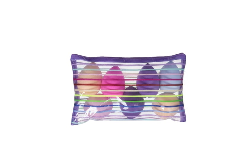 Colorful Makeup Bag with 5 Beauty Blenders | tools | makeup-sponge | makeup | makeup-bag