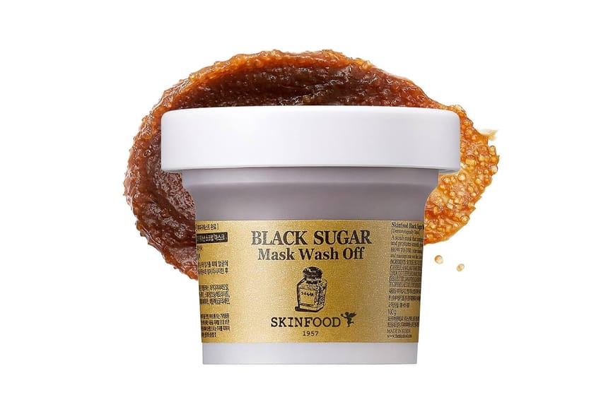 قناع التقشير بالسكر الأسود من Skinfood (يُغسل بالماء) – 100 | face-wash | face-mask
