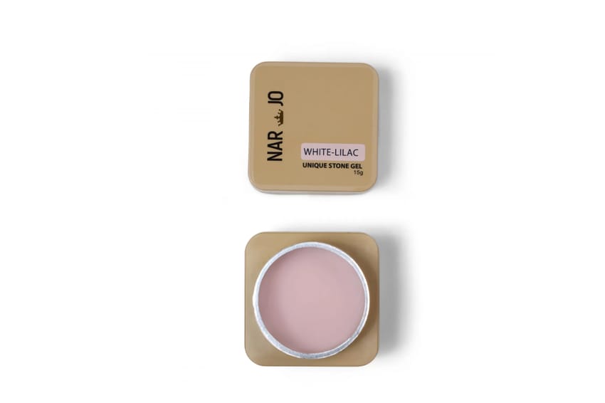 Nar Jo White-Lilac Unique Stone Gel – Premium Color Gel – 15 g