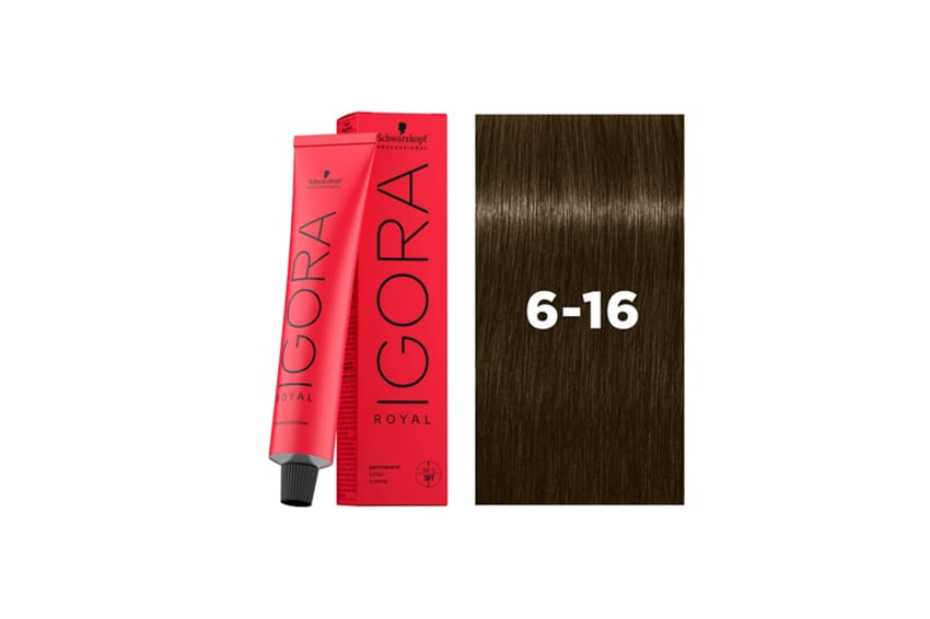 صبغة شعر شوارتزكوف IGORA Royal 6-16 أشقر غامق رمادي لؤلؤي | hair-color | oxydant-dye | igora-color | schwarzkopf