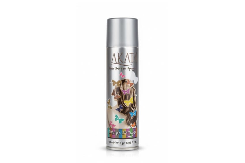 AKAT Glitter Hair Spray – Silver – 180ml