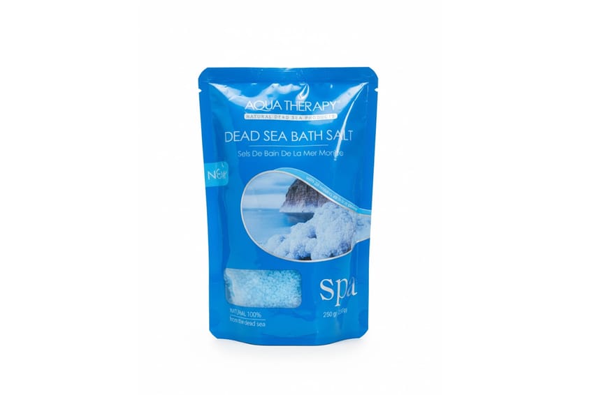 أكوا ثيرابي – ملح استحمام من البحر الميت – أزرق – 250 جم | bath | dead-sea | aqua-therapy