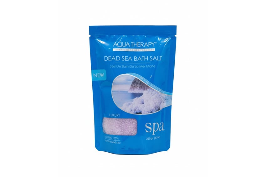 أكوا ثيرابي – ملح استحمام من البحر الميت – وردي – 250 جم | bath | dead-sea | aqua-therapy
