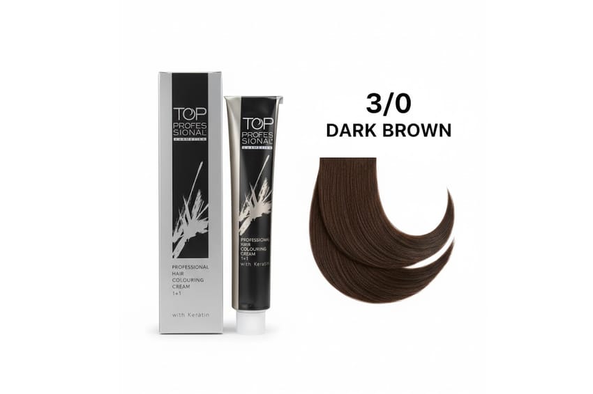 توب – كريمة تلوين شعر احترافية مع الكيراتين – 100 مل (3/0) | hair-color | oxydant-dye | top