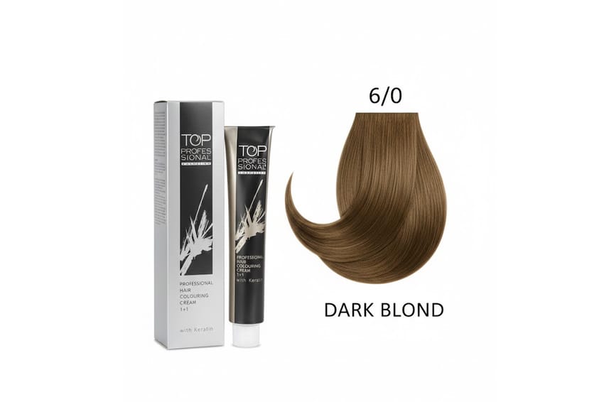 توب – كريمة تلوين شعر احترافية مع الكيراتين – 100 مل (6/0 | hair-color | oxydant-dye | hair-colour | top