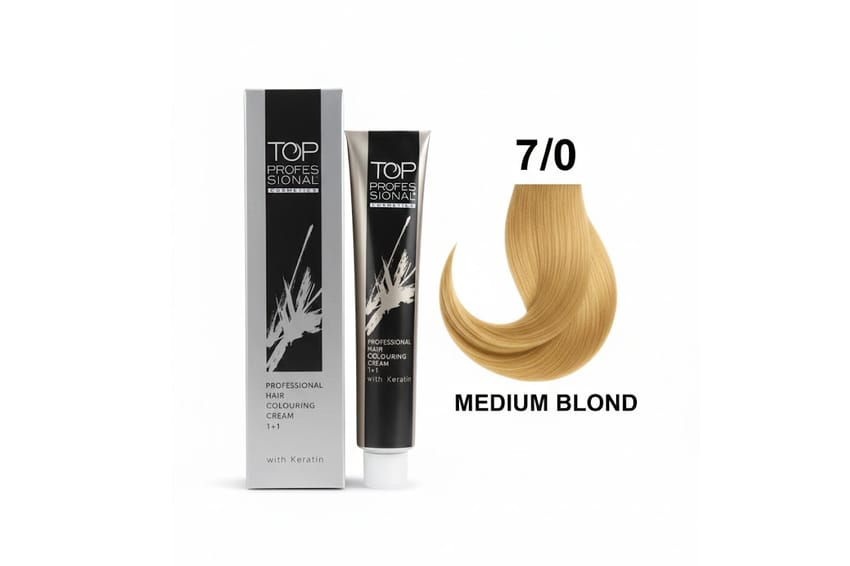 توب – كريمة تلوين شعر احترافية مع الكيراتين – 100 مل (7/0 – | hair-color | oxydant-dye | top