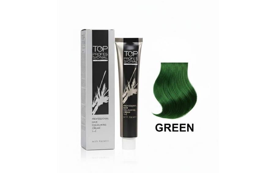 TOP – Professional Hair Colouring Cream with Keratin – 100 ml (Green)