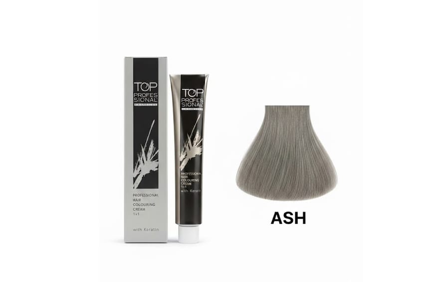 توب – كريمة تلوين شعر احترافية مع الكيراتين – 100 مل (رمادي | hair-color | oxydant-dye | top