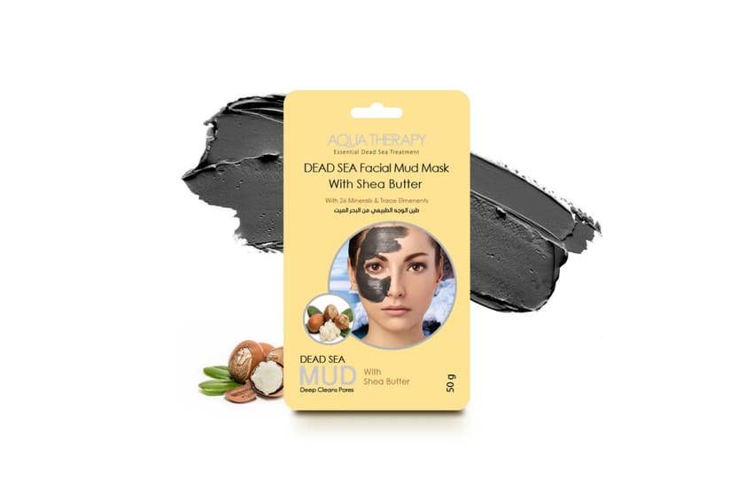 قناع الوجه بطين البحر الميت مع زبدة الشيا من أكوا ثيرابي – 5 | face-mask | dead-sea | aqua-therapy