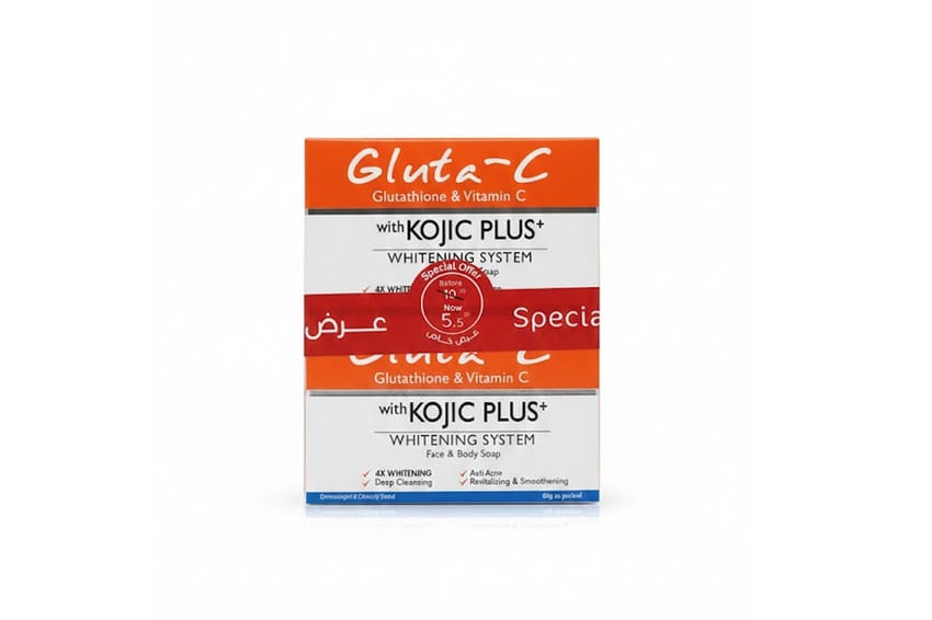 Gluta-C – Skin Lightening Face & Body Soap with Kojic Plus (1+1 Free)