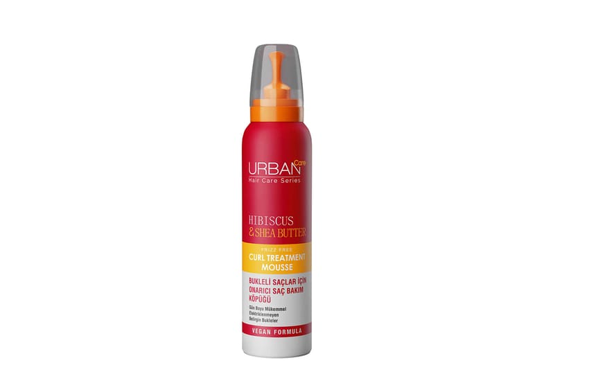 Urabn care Hibiscus & Shea Butter Hair Treatment Mousse – 15 | curly-hair | hair-mousse | urban-care