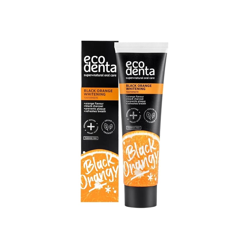 Ecodenta Orange Charcoal Whitening Toothpaste Fluoride Free | oral-care | toothpaste | ecodenta