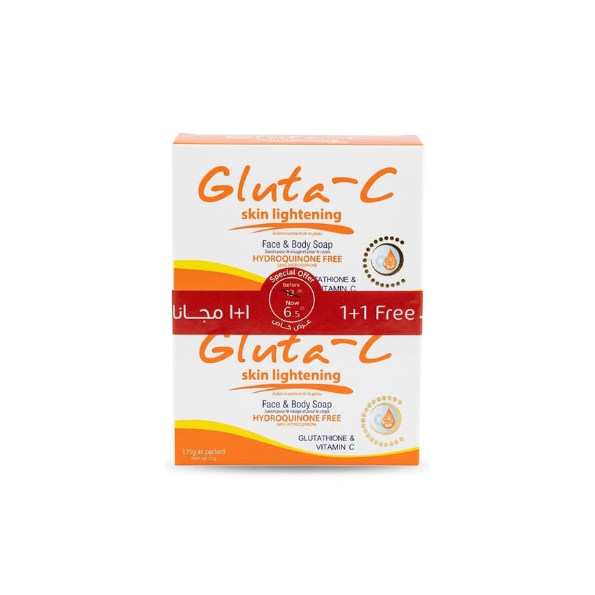 صابونة غلوتا-سي لتفتيح البشرة للوجه والجسم مع الجلوتاثيون وف | body-care | skin-care | gluta-c