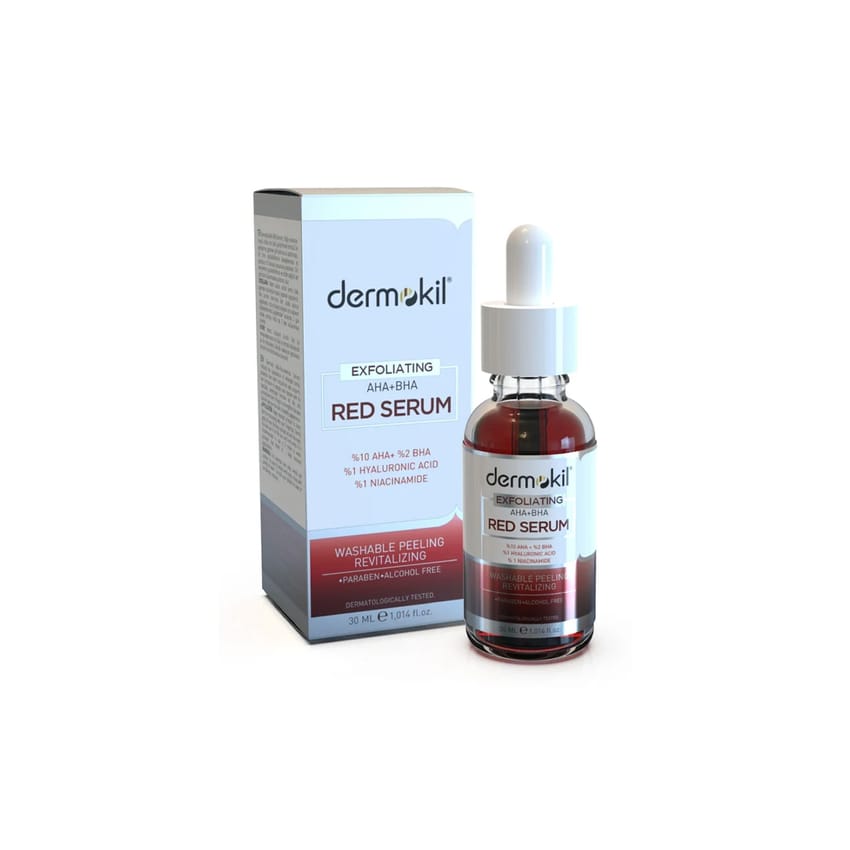 سيروم ديرموكيل الأحمر المقشر القابل للغسل 30 مل | skin-serum | skin-care | dermokil
