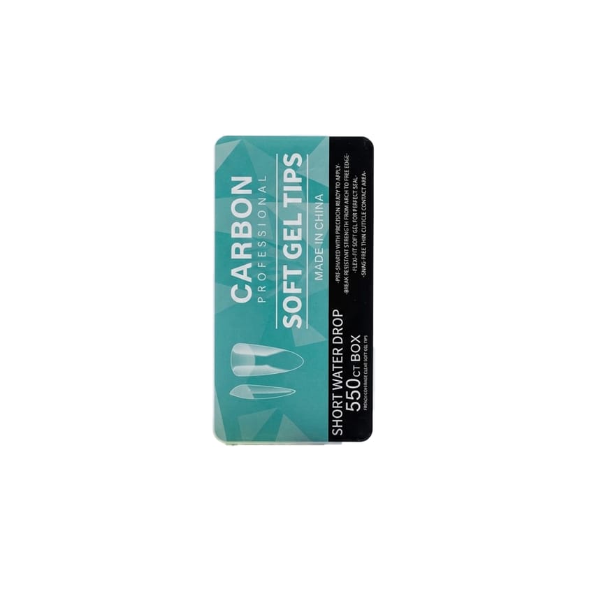 Carbon Professional Soft Gel Tips (Short Water Drop)