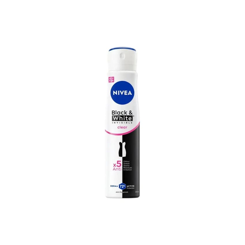 NIVEA Invisible Black & White Deodorant Spray for Women – 15 | deodorant | nivea