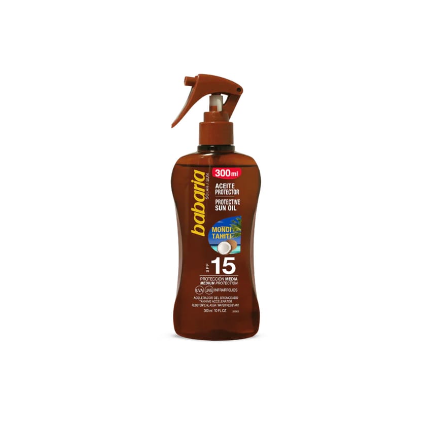 Babaria Protective Sun Oil SPF 15 – 300 ml | sun-care | babaria