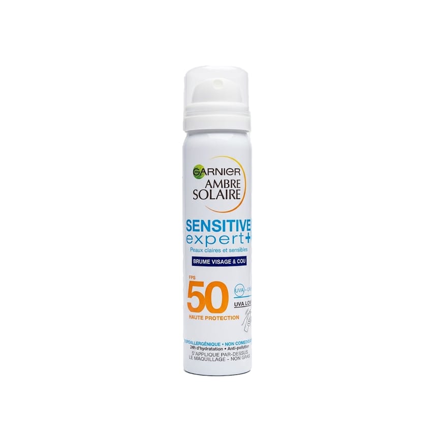 غارنييه أمبر سولير بخاخ واقي شمس للوجه للبشرة الحساسة SPF 50 | sun-block | garnier