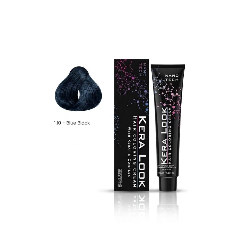 KERA LOOK Hair Coloring Cream No. 1.10 Blue Black 100 ml