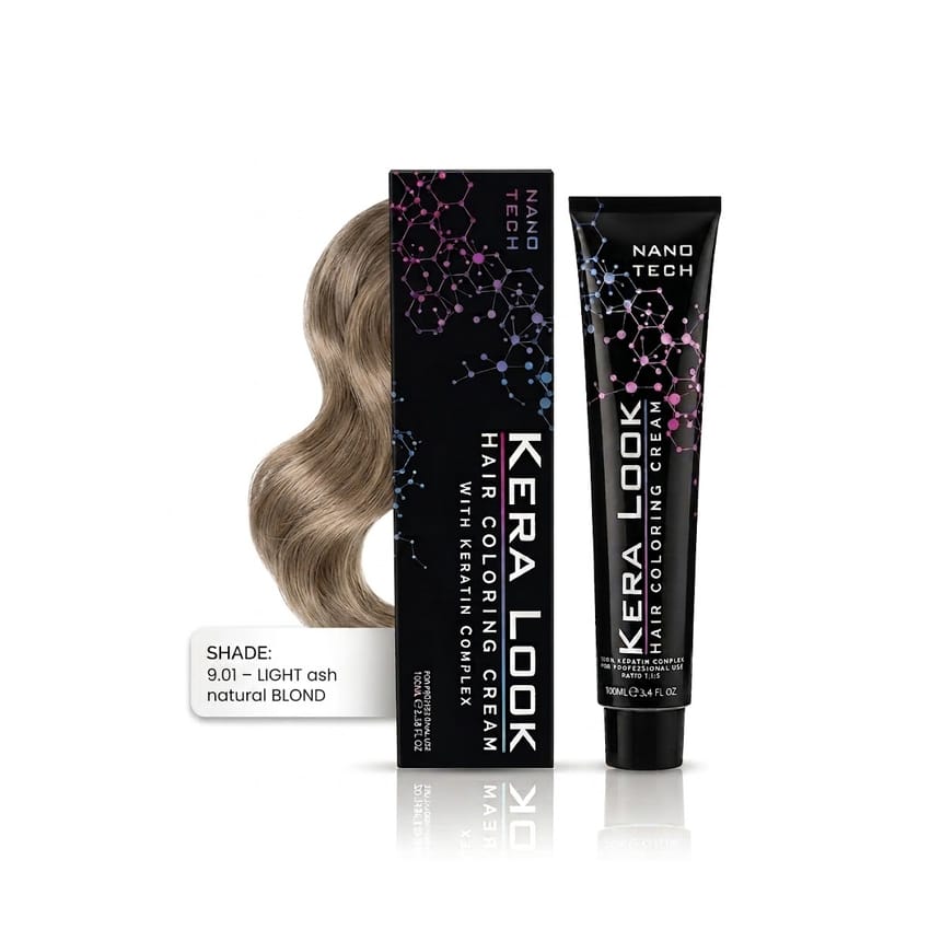 KERA LOOK Hair Coloring Cream No. 9.01 Very Light Ash Blond | hair-color | hair-care | hair-colour