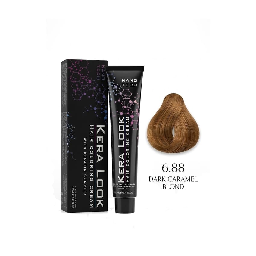 KERA LOOK Hair Coloring Cream No. 6.88 Dark Caramel Blond 10 | hair-color | kera-look