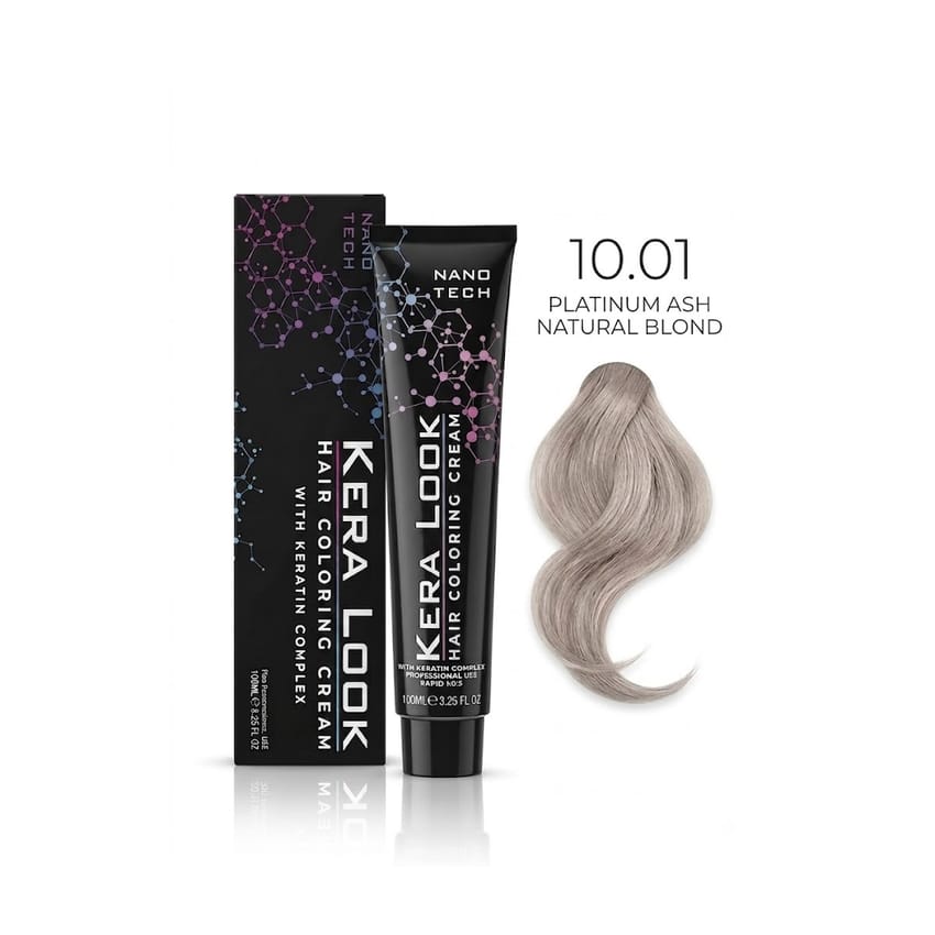 KERA LOOK Hair Coloring Cream No. 10.01 Platinum Ash Natural | hair-color | kera-look