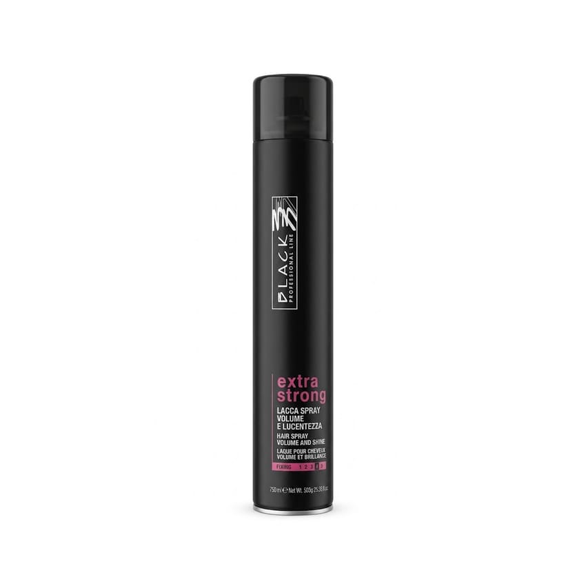 Black Extra Strong Hair Spray 750 ml | hair-spray | black